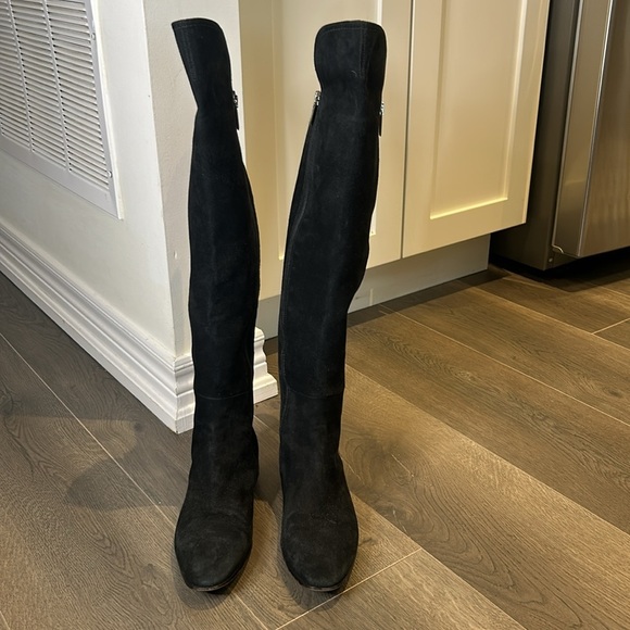 Luca Mode Italy Suede Over the Knee Boots Black, Women’s size 7 - Picture 5 of 14